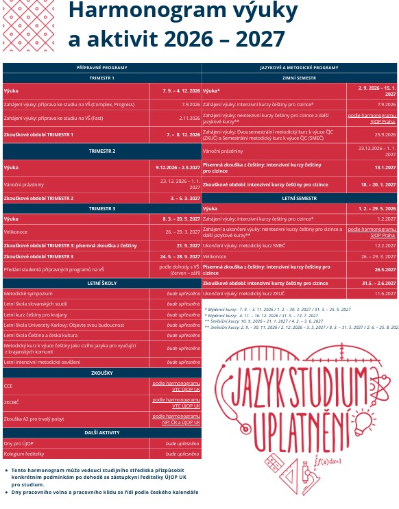UJOP Schedule